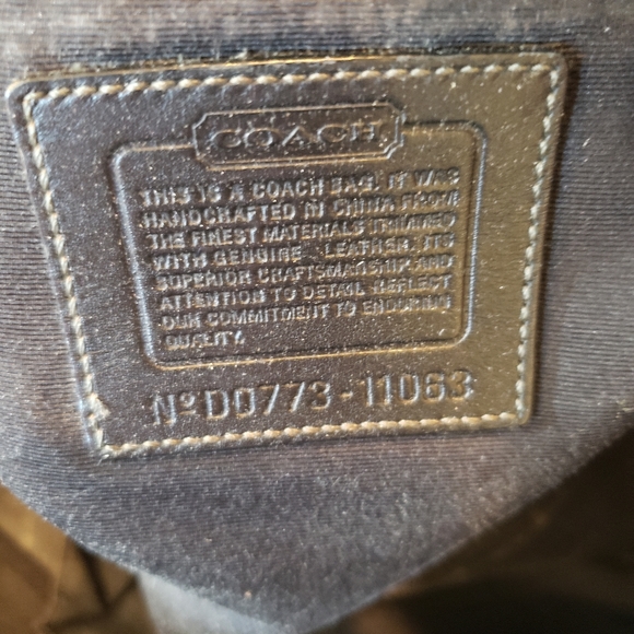 Coach Hampton Leather and Canvas Black Tote - Picture 5 of 8